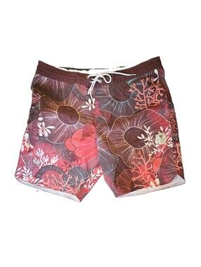 Vissla Mens Swim tropicana board shorts Trunks Sz 36 M109Idro upcycle floral
